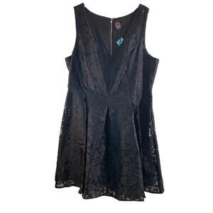 REBEL WILSON BY TORRID Women’s Black Jacquard Tank Skater Dress / Size: 18